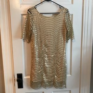 NWOT Gold Sequin dress